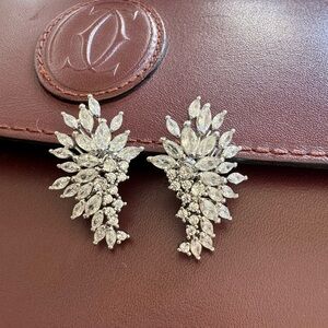$500 Duchess Cluster Diamond Earrings 14k